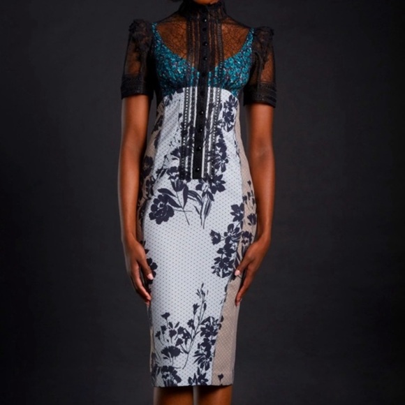 BYRON LARS In Earnest Victorian Sheath Dress NWT 4 SOLD OUT - Picture 3 of 8